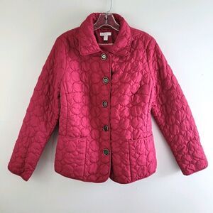 CHARTER CLUB fuschia quilted coat